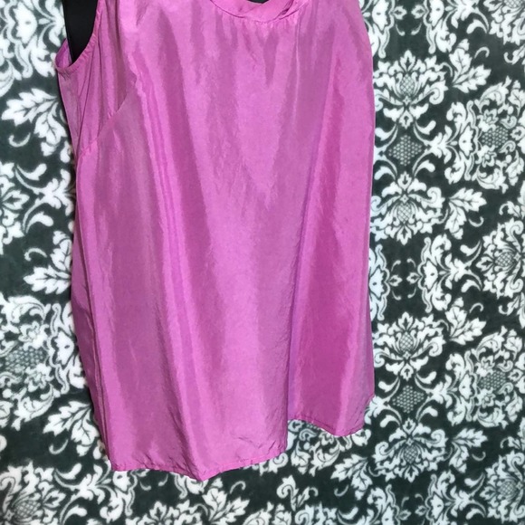 J Crew 100% Silk Pink Sleeveless Blouse Size 0 - Picture 3 of 9
